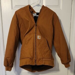 Carhartt Tan Hooded Work Jacket